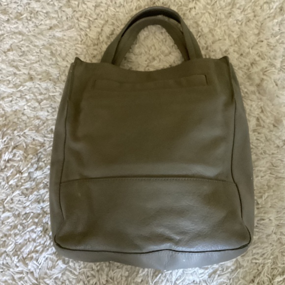 JCrew Leather Tote Gray - Picture 5 of 5